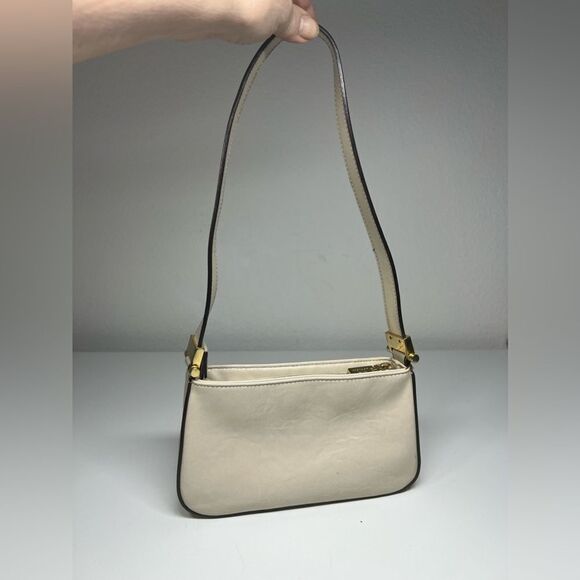 Mondani New York Mini Encore Purse Tan Simulated Leather Side iPhone Side Pocket - Picture 1 of 12